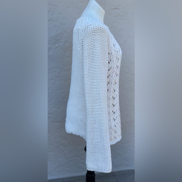 Loose knit tunic sweater with bell sleeve - Picture 2 of 8